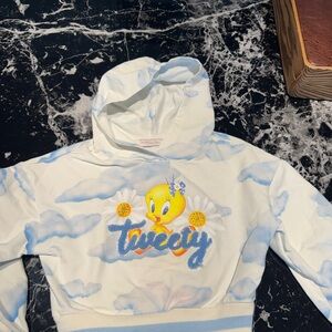 Tweety Kids Hoodie - Blue and White